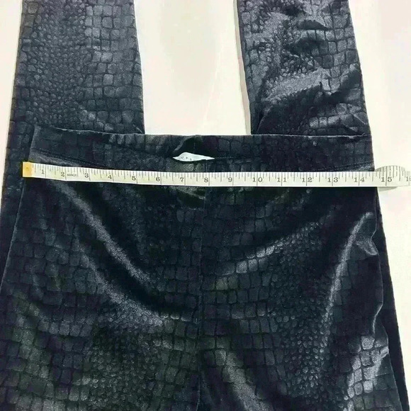 TOPSHOP SNAKESKIN PRINT VELOUR LEGGINGS - Picture 4 of 7